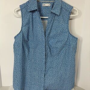 Croft & Barrow Blue Patterned Blouse